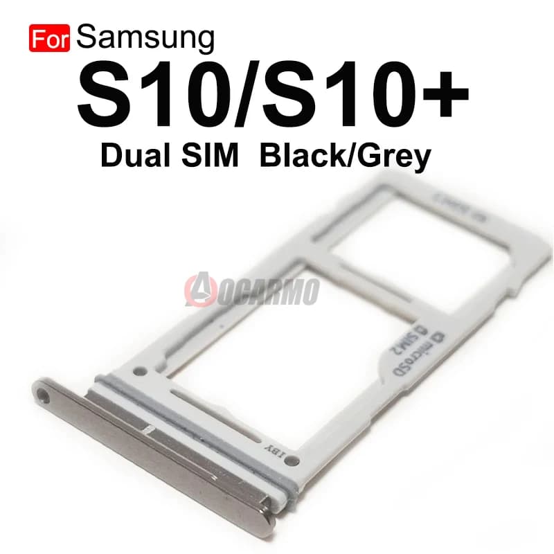 Pour Samsung Galaxy S10 Plus S10 + double et unique emplacement pour carte Sim support de plateau le