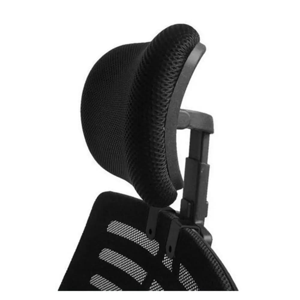 Appui-tête de chaise d'ordinateur en tissu maille, éponge noire, extension de chaise de bureau, Inst