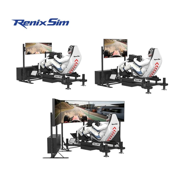 Simulateur de course automobile 4 axes F1 avec mouvement de cockpit, machine de jeu de formation à l
