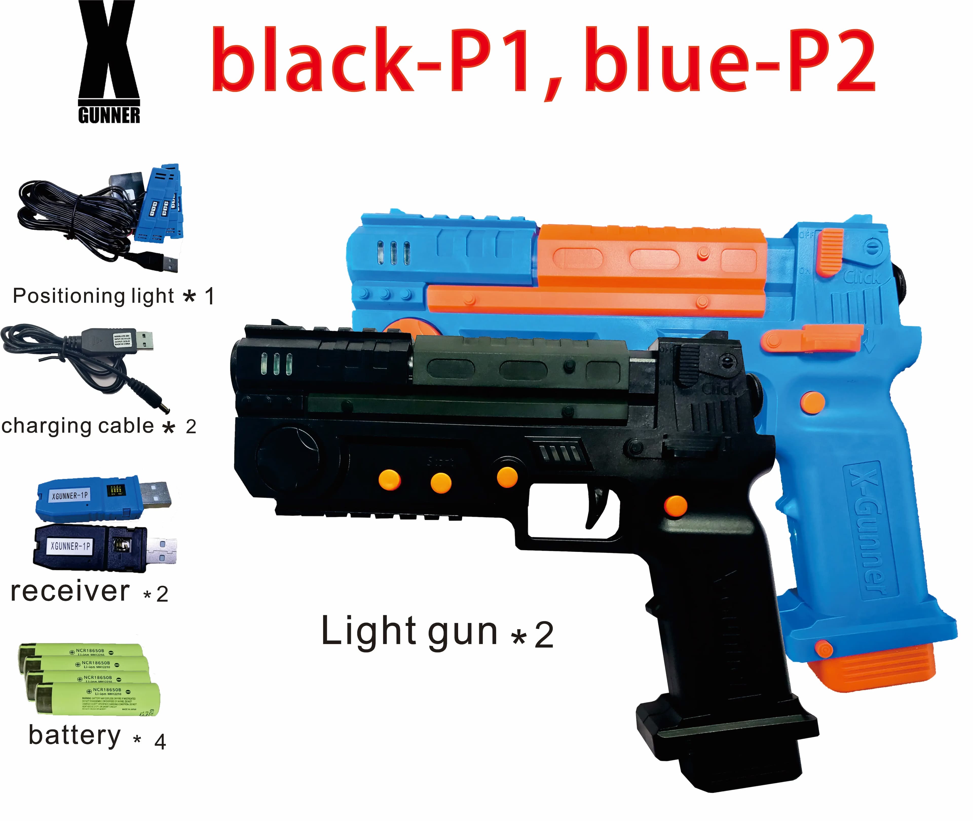 X-GUNNER XGUNNER 2.4G pistolet lumineux de jeu sans fil, pistolet lumineux sans fil, pistolet somato