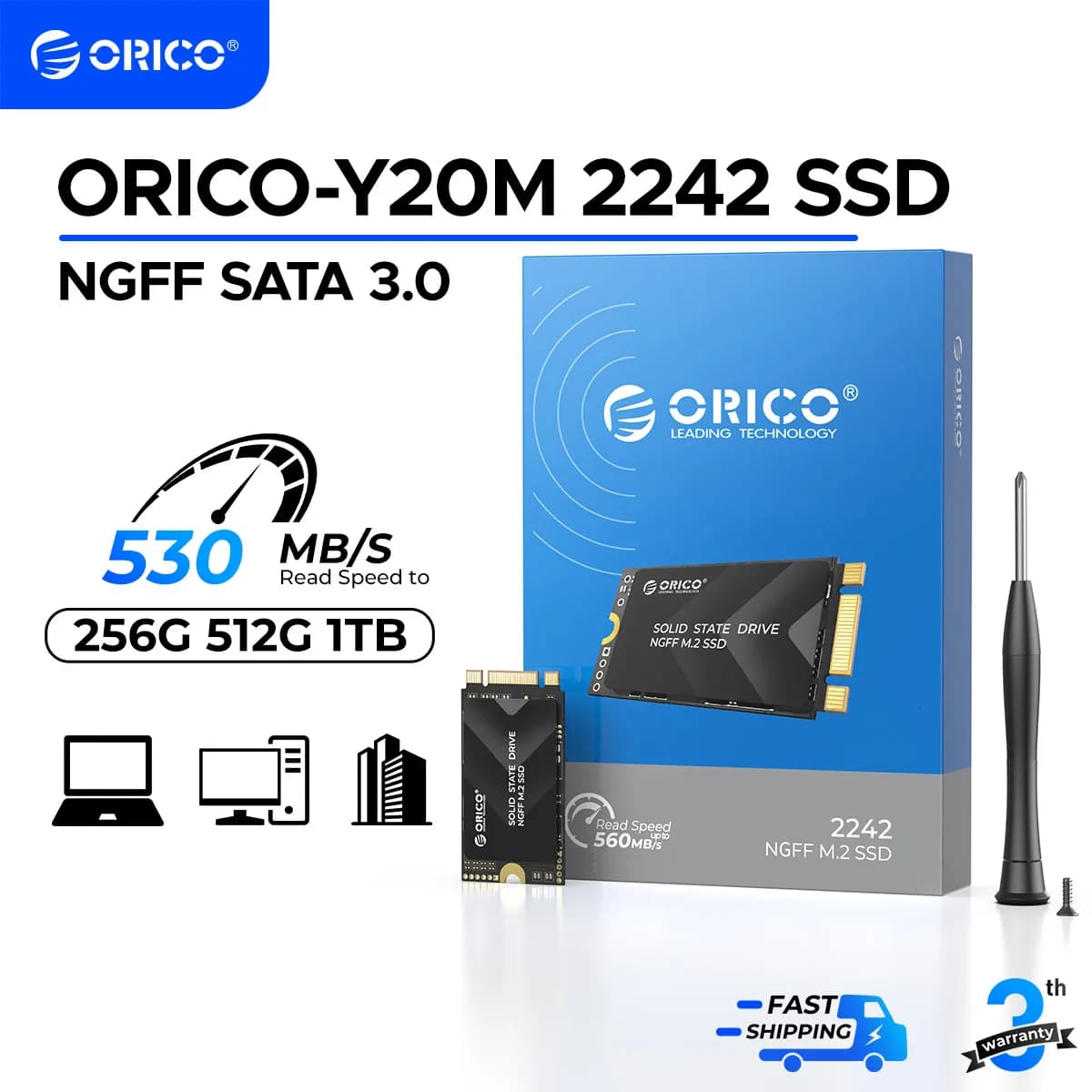 ORICO M.2 SATA3.0 SSD 2242 TLC NAND SATA III 6Gbps interne M.2 SSD NGFF disque d'état pour ordinateu