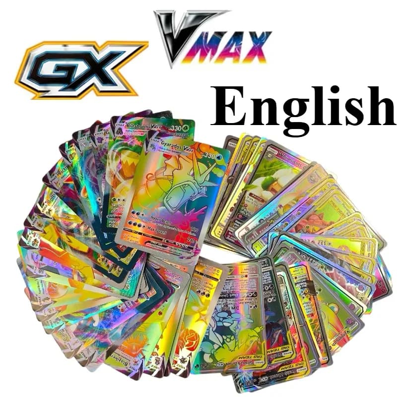 Cartes Pokemon V VMAX GX EX, version française et anglaise, 60/100 pièces, ensemble de cartes holographiques rares, pour collection Pokemon TCG, cadeau