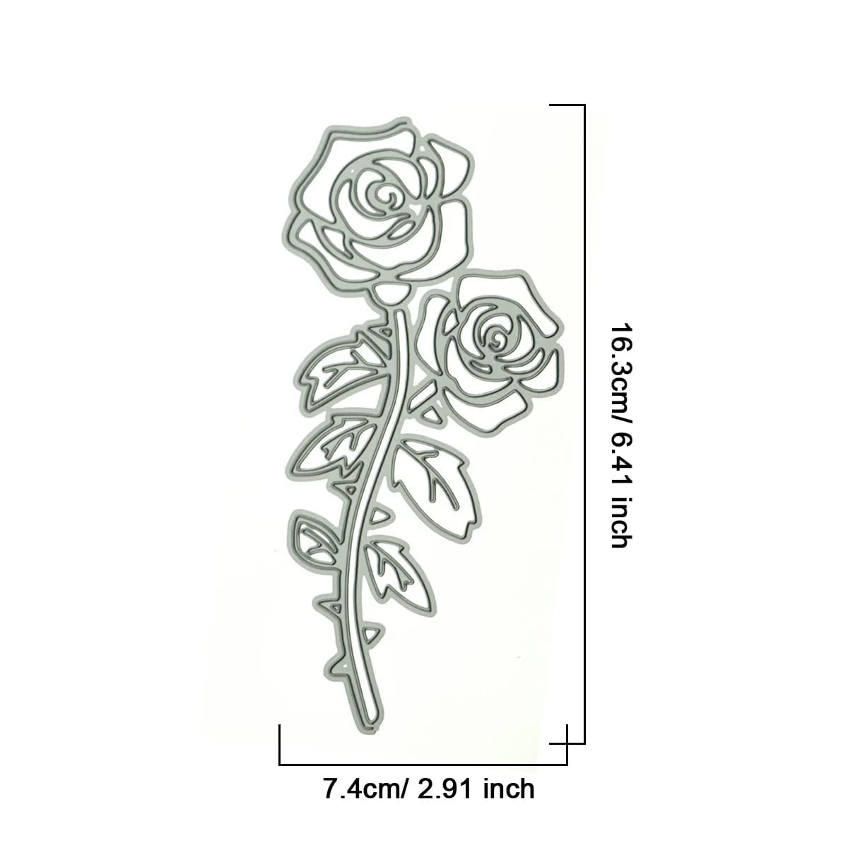 Matrices de découpe de fleurs pour bord de couverture de carte, scrapbooking, motif de rose, papier artisanal, coupe-travail d'art, moule pour enveloppe