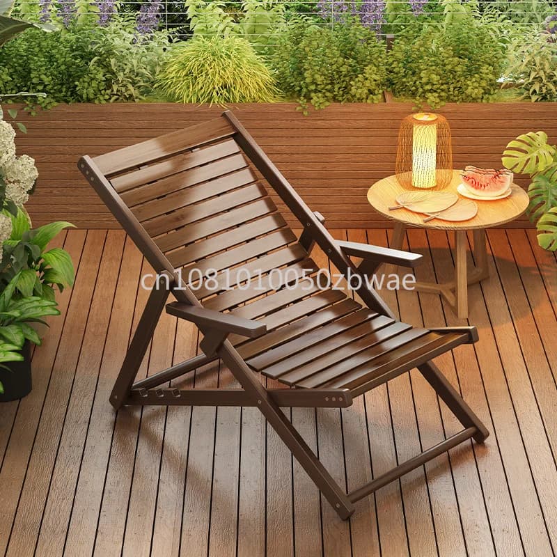 Chaise longue en bambou réglable sur quatre niveaux, pliable, pour usage domestique, permettant de s'asseoir ou de s'allonger, chaise de repos estivale pour le bureau