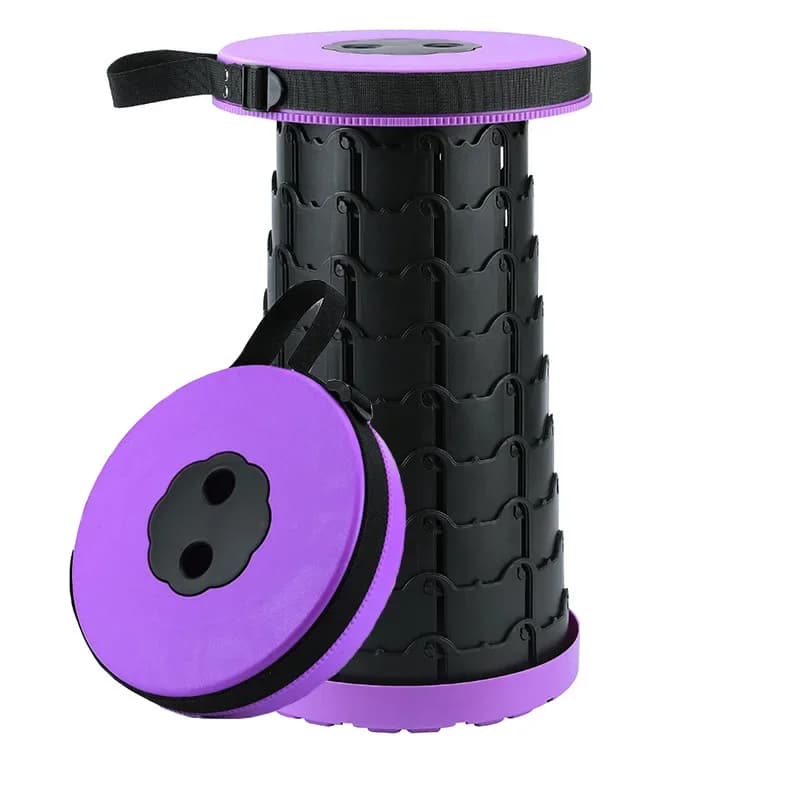 Tabouret télescopique pliable, tabouret rétractable portable pour adultes, sièges pliants améliorés avec capacité de charge pour adultes