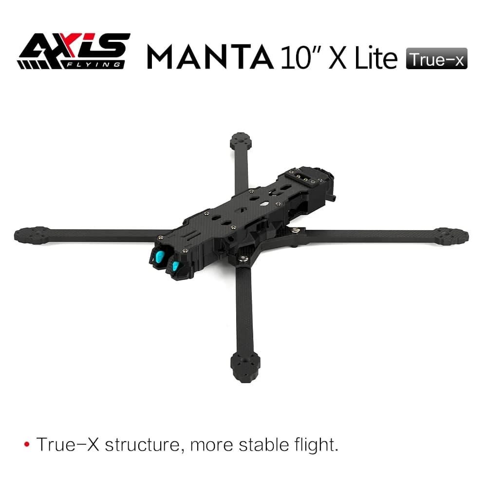 Axisflying MANTA10 "Lite 10 pouces FPV Freestyle Drone Ture X cadre Kit 402mm empattement T700 carbo