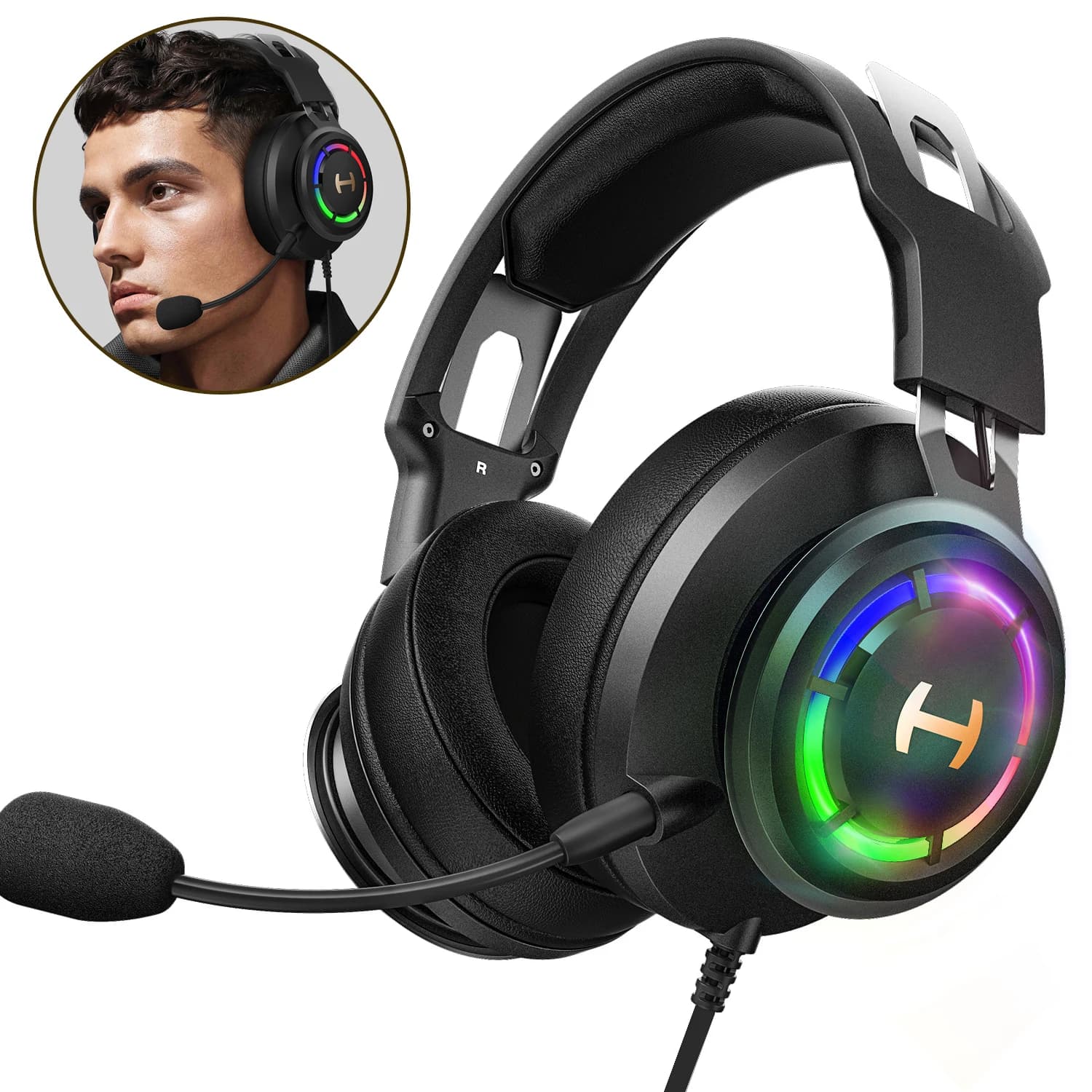Edifier G35 casque de jeu ENC suppression de bruit micro USB sur l'oreille casque avec 7.1 son envir