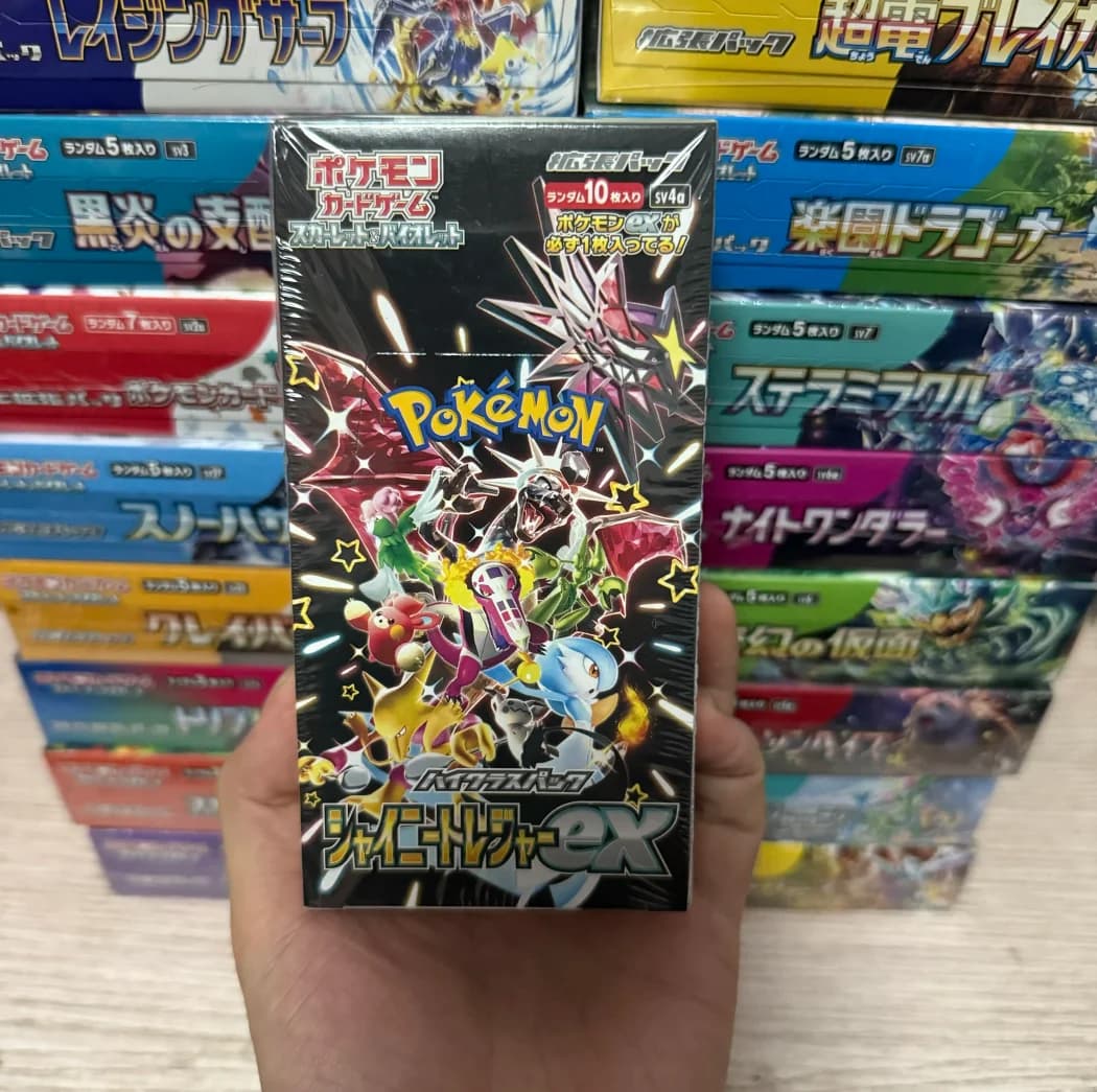 Jeu de cartes à collectionner Pokémon - Boîte de boosters dorée scellée SV4A Shiny Treasure EX japonaise - Cartes de collection rares