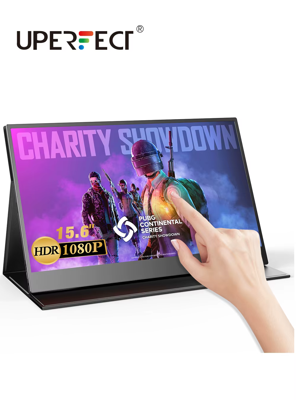 UPERFECT 1080P Moniteur de jeu portable Écran tactile 15,6 pouces pour Xbox One X Xbox One S PlaySta