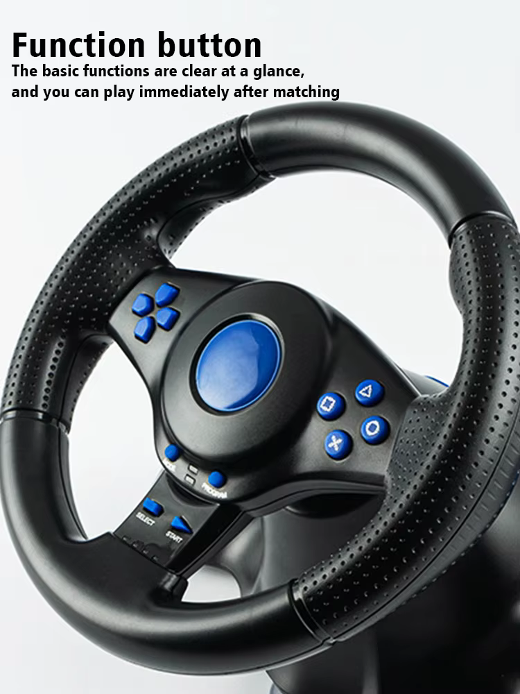 Contrôleur de vibrations de volant de course 7 en 1, pédales de course de Simulation de jeu pour swi