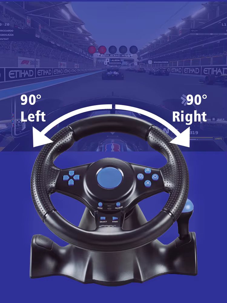 Contrôleur de vibrations de volant de course 7 en 1, pédales de course de Simulation de jeu pour swi