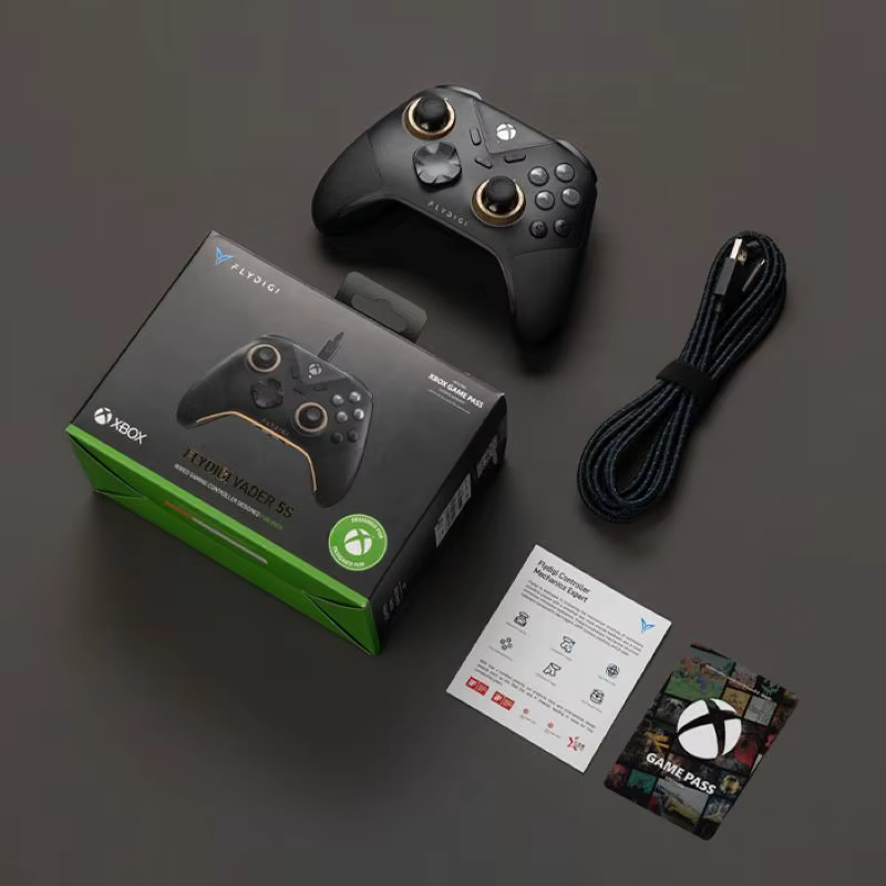Manette de jeu filaire FLYDIGI VADER 5S pour XBOX et PC, joystick à effet Hall, éclairage RVB, vibra