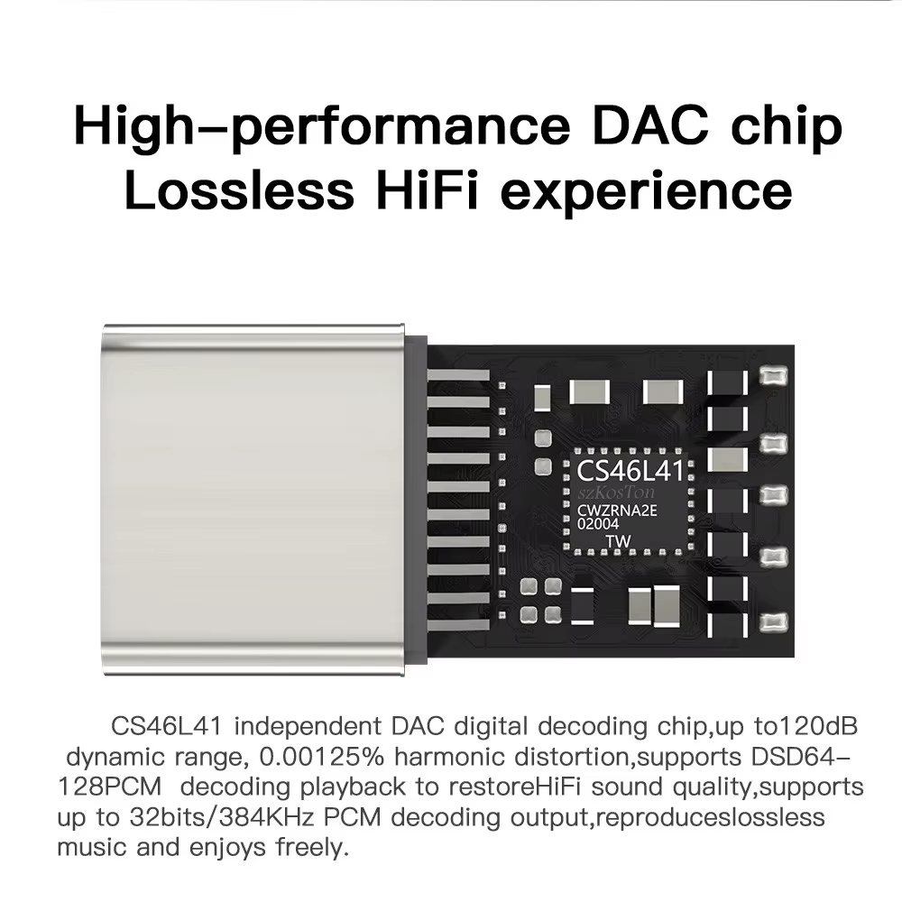 CX31993 USB type-c à 3.5mm interface Audio amplificateur de casque HiFi DAC écouteur amplificateur d