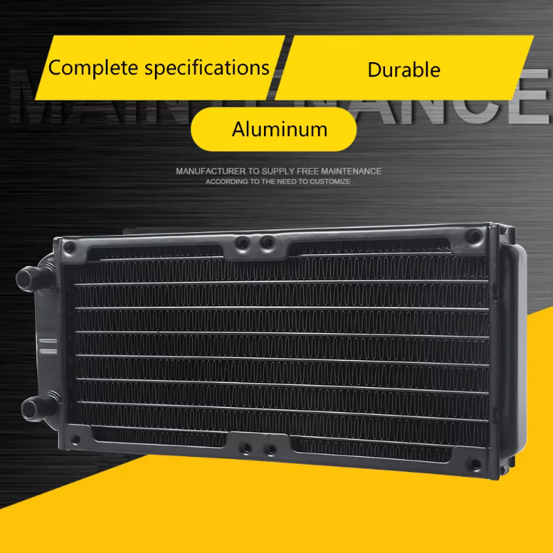Radiateur de refroidissement à eau en aluminium, 10 tuyaux, dissipateur de chaleur, pour CPU, PC, sy
