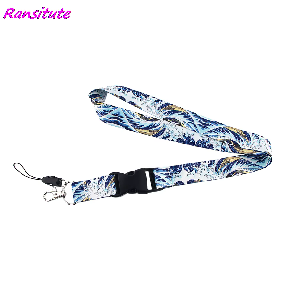 Ransitute R1771 vagues mode lanières ID porte-Badge Bus Pass housse Slip banque porte-carte de crédi