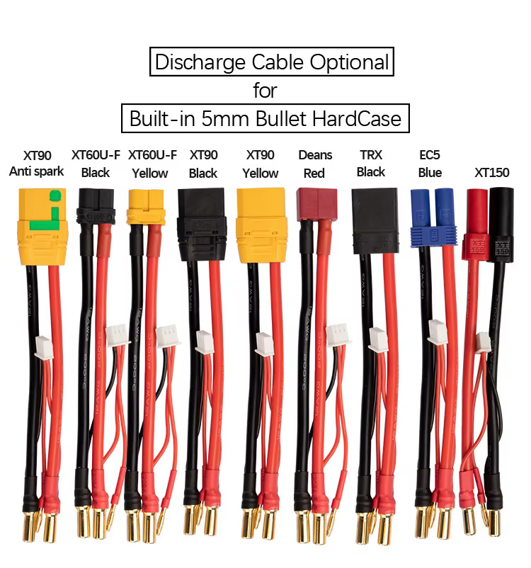Fil de chargement de batterie au lithium Lipo 2S 4MM/5MM 7.4v 7.6v tête d'équilibre T/ XT60/EC5/XT90