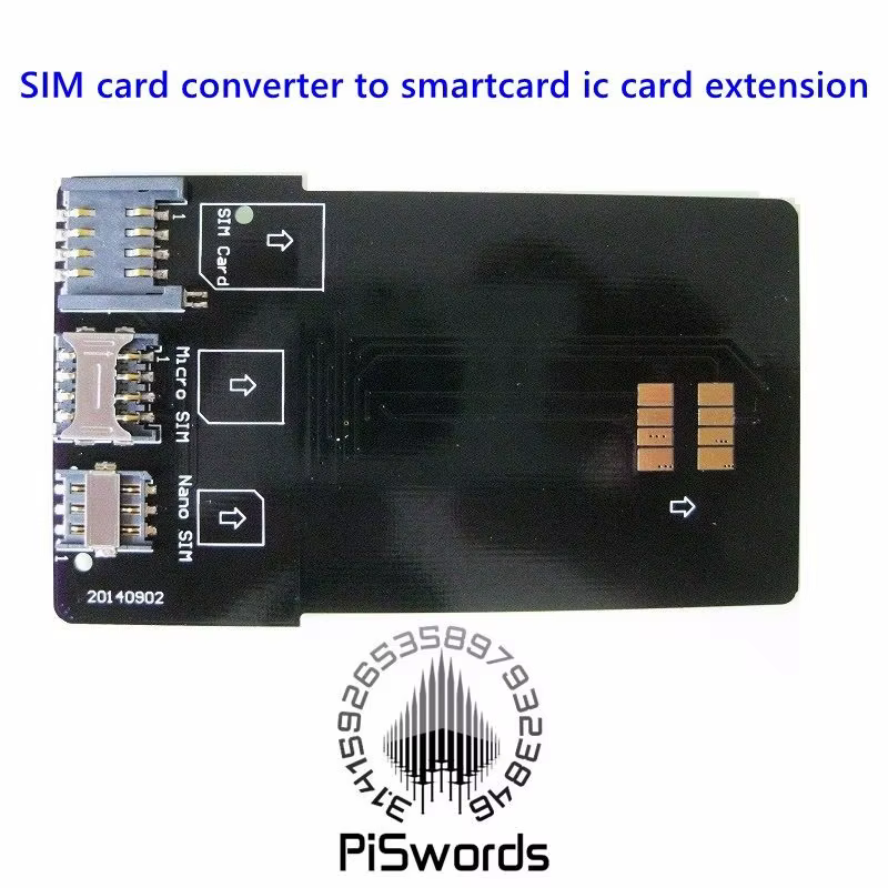 Convertisseur de carte SIM vers Extension de carte IC pour carte Micro SIM Standard et Kit d'adaptat