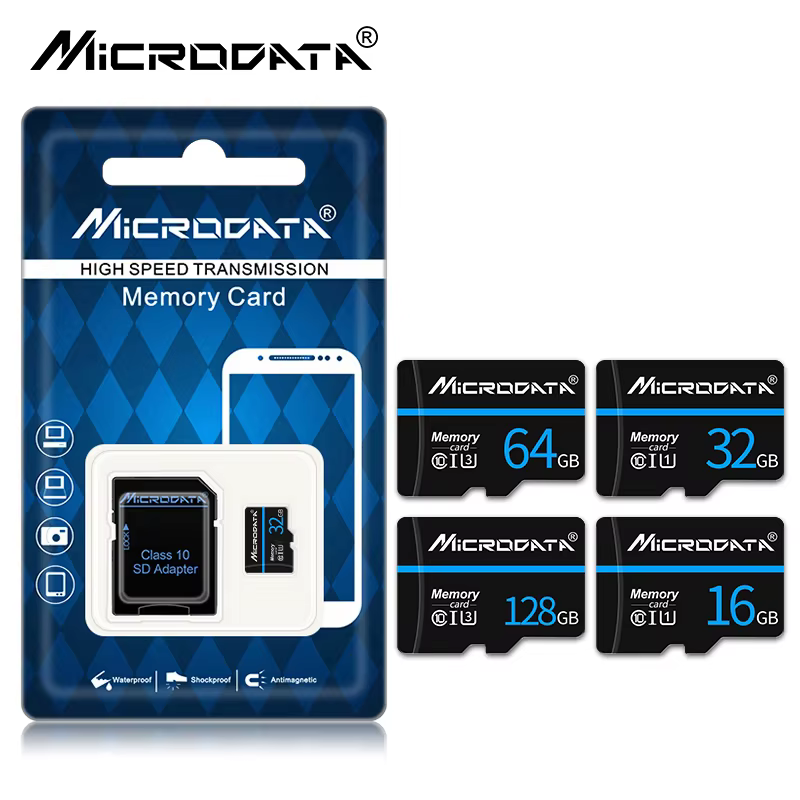 Carte mémoire Mini SD 64 Go 32 Go 16 Go 256 Go, carte flash TF MiniSD, cartes Mini SD avec emballage
