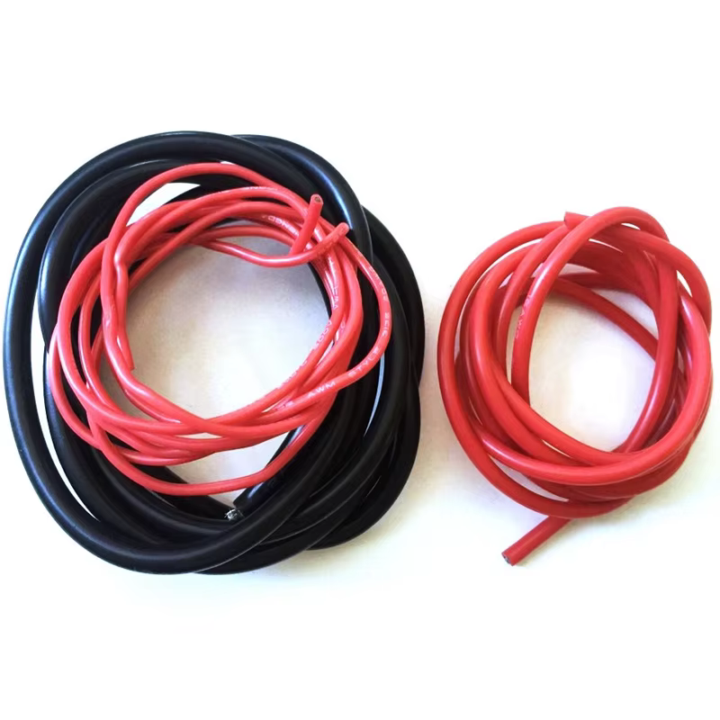 Fil de Silicone de 2 mètres 8 10 12 14 16 18 20 22AWG, câble de Gel de silice en Silicone souple rés