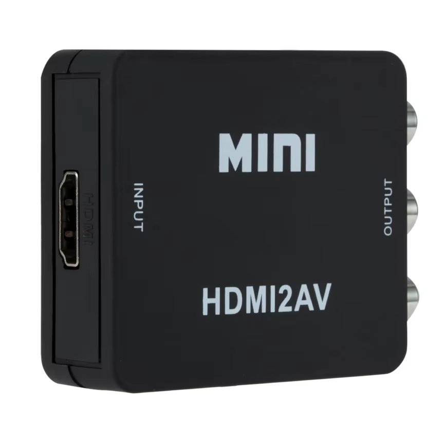 Grwibeou – convertisseur HDMI vers RCA 1080P, boîtier vidéo AV/CVSB L/R HD 1920x1080, HDMI2AV, prise