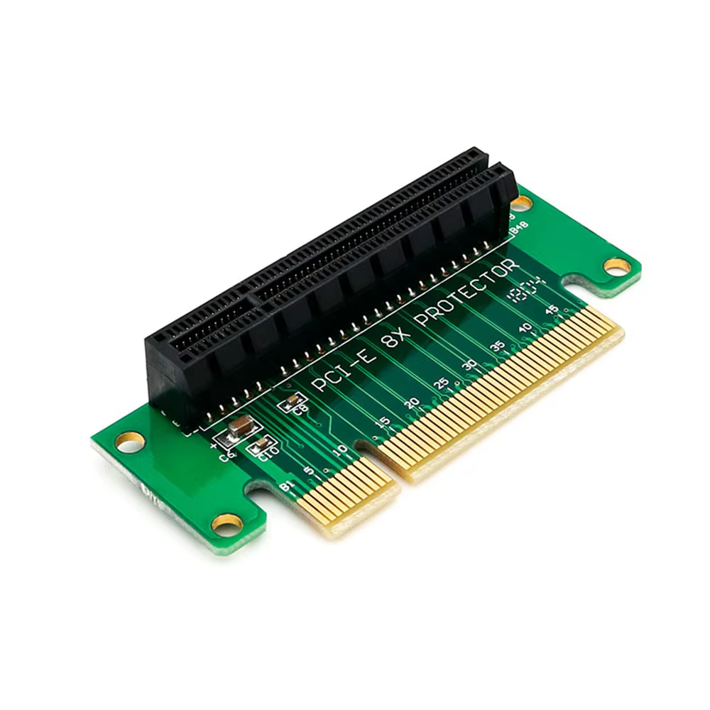 BTBcoin PCIE PCI Express 8X 90 degrés adaptateur Riser carte pour 1U coque d'ordinateur châssis PC c