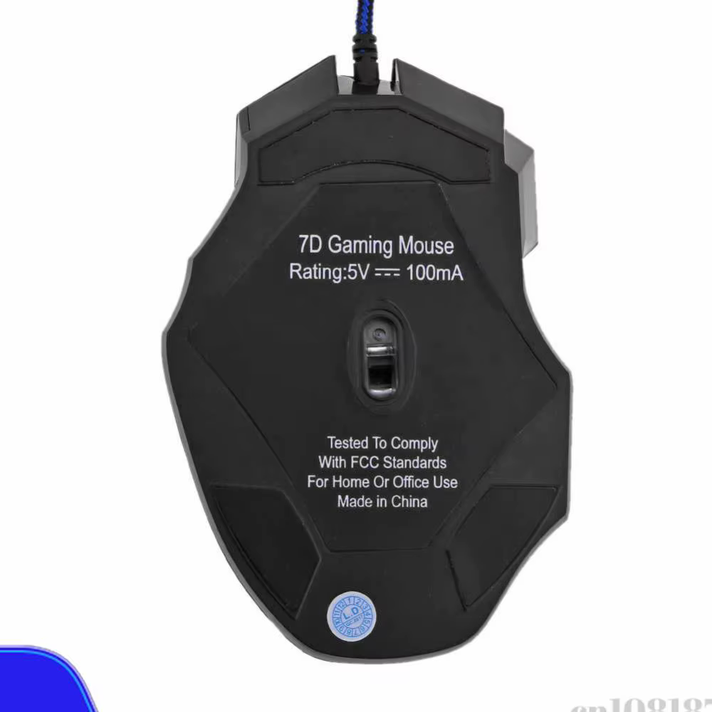 Souris de jeu filaire, 7 boutons rétroéclairés, 5500 DPI, optique réglable, pour PC gamer, ordinateu