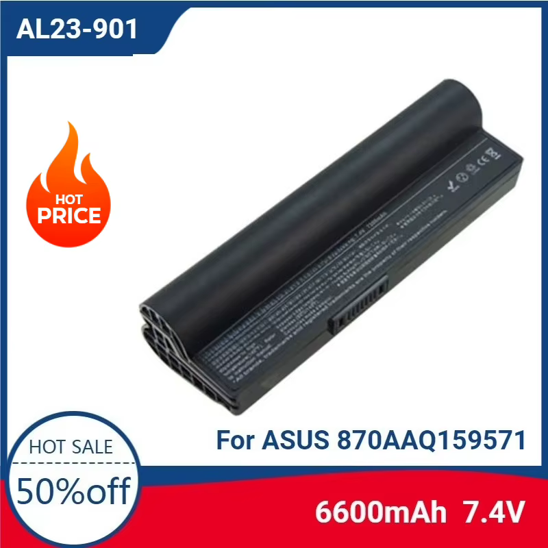 Batterie d'ordinateur portable 7.4V 6600mAh pour ASUS 870AAQ159571 AL23-901 AP23-901 Eee PC 901 901H