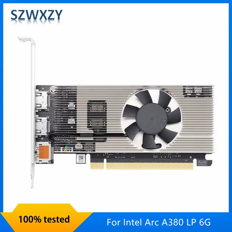 Nouveau GPU d'origine pour carte graphique Intel Arc A380 LP 6G 96 bits GDDR6 A380 6GB carte vidéo e