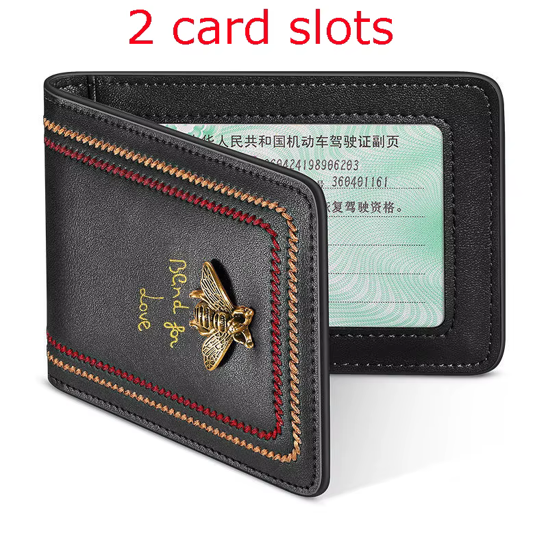 Porte-permis de conduire Ultra-fin en cuir, Design de marque, étui pour cartes de crédit, sac d'iden