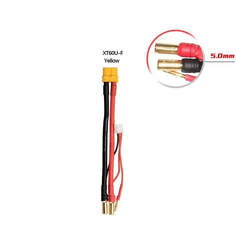 Fil de chargement de batterie au lithium Lipo 2S 4MM/5MM 7.4v 7.6v tête d'équilibre T/ XT60/EC5/XT90