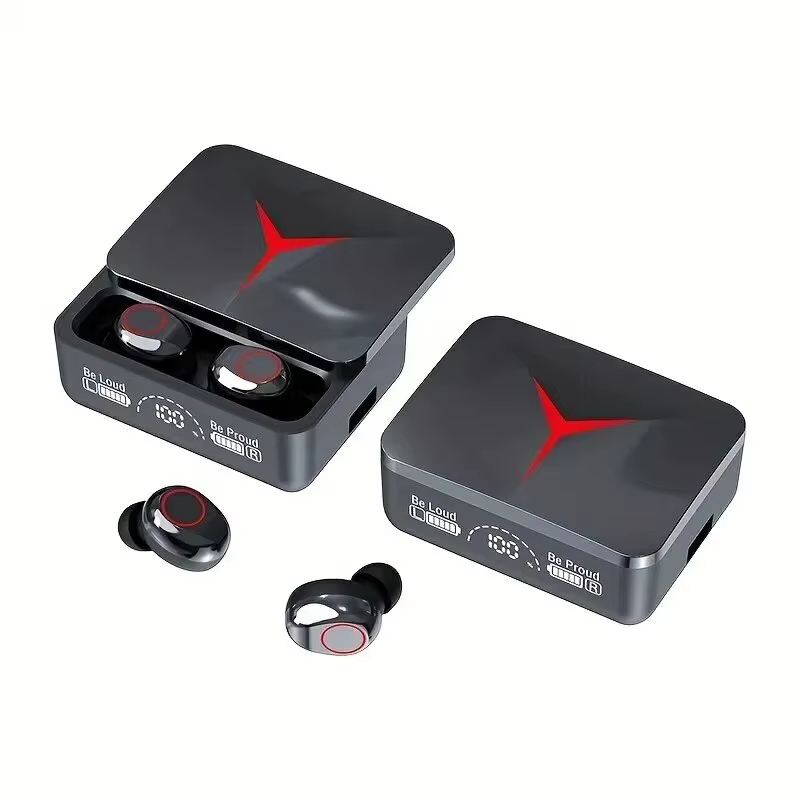 Écouteurs sans fil casques de jeu Bluetooth 5.3 stéréo sport écouteurs LED affichage numérique avec 