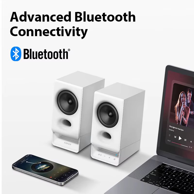 Edifier R20BT Haut-parleur alimenté par USB Bluetooth 6.0 Haut-parleurs d'ordinateur avec effets lum