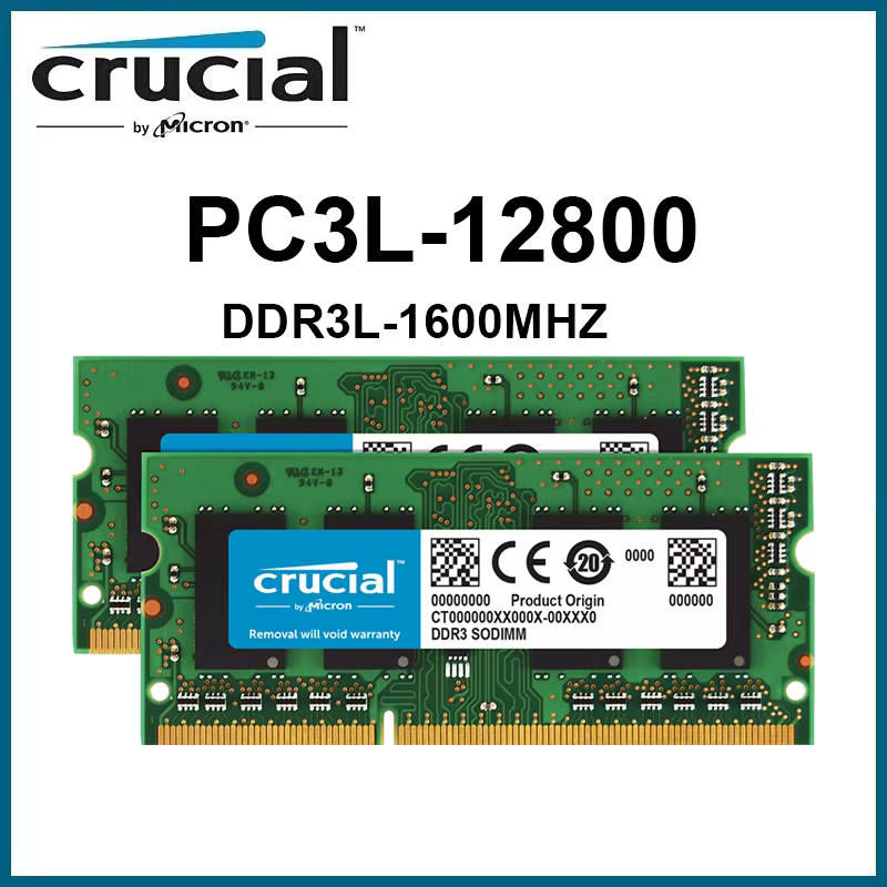 Mémoire RAM DDR3L PC3L-12800 1600MHZ 4GB 8GB 16GB pour ordinateur portable DDR3L 1600MHZ SODIMM 1.35