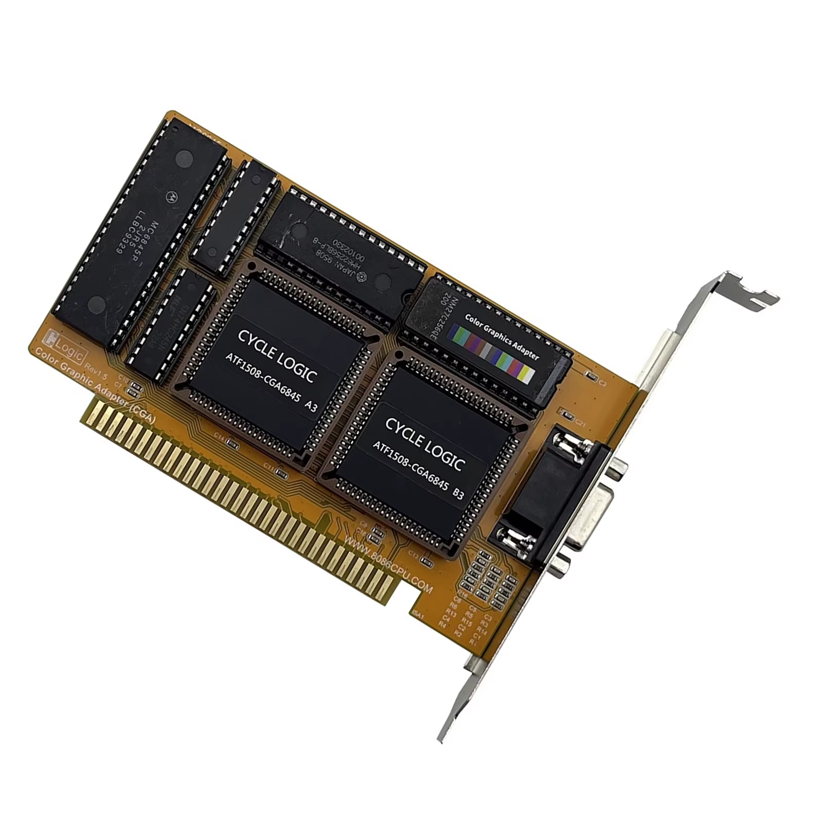 Carte de Crawinterface Vintage CGA 6845, 16Kb, 6845, Adaptateur Graphique pour Document, pour IBM PC