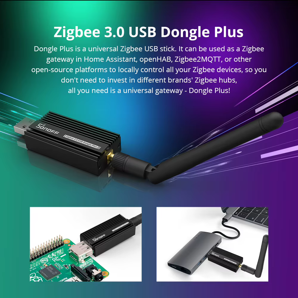 SONOFF Zigbee Dongle-E 3.0 USB Dongle universel ZigBee passerelle via ZHA ou Zigbee2MQTT prise en ch