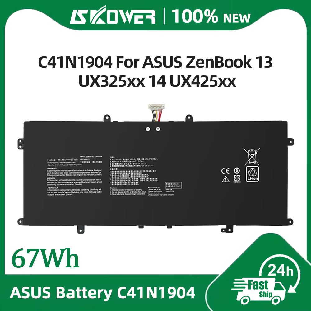 Batterie d'ordinateur portable 67Wh C41N1904 pour ASUS ZenBook 13 UX325xx UM325SA UX363EA 14 UX425xx