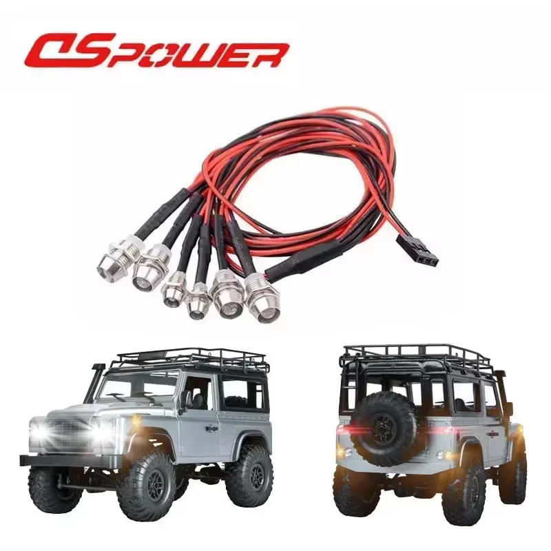 Lampe LED universelle pour voiture RC, 3mm 5mm 8mm, pour camion sur chenilles Axial Scx10 Traxxas Tr