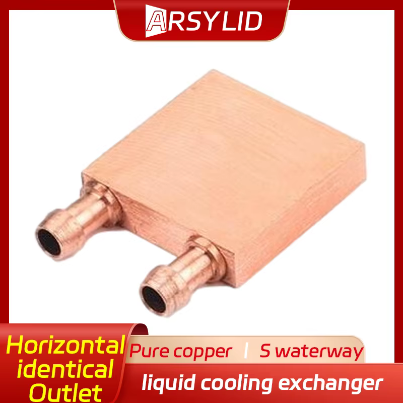 Bloc de refroidissement à eau en cuivre 40x40mm, pour radiateur CPU graphique GPU, bloc de refroidis