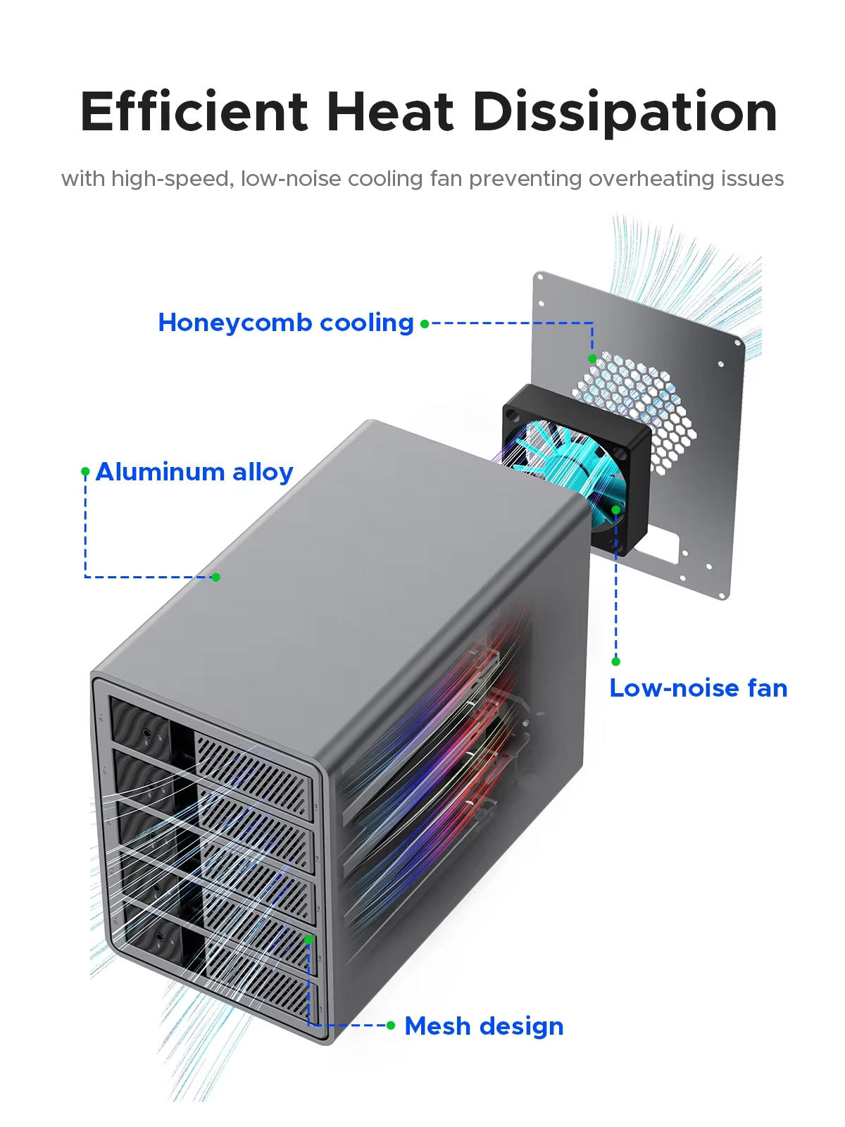 ORICO 3.5 "USB 3.0 5 Gbps HDD Station d'accueil 150 W d'alimentation avec ventilateur de refroidisse