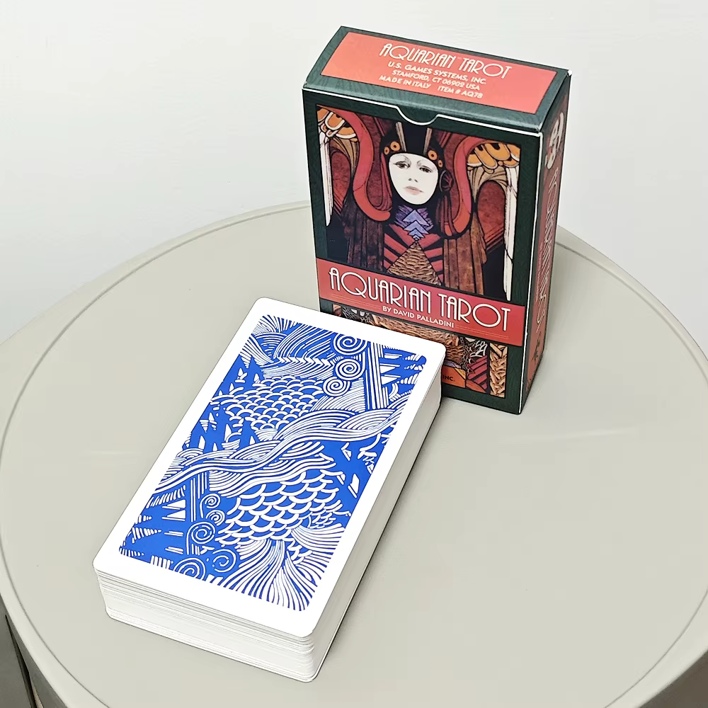 Jeu de Tarot aquaire 78 cartes de Tarot classiques imprimées sur 350GSM Double papier cartonné en re