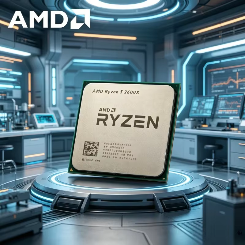 Processeur de bureau AMD Ryzen 5 2600X overclockable 3,6 GHz 6C12T AM4 pour les passionnés de jeux e