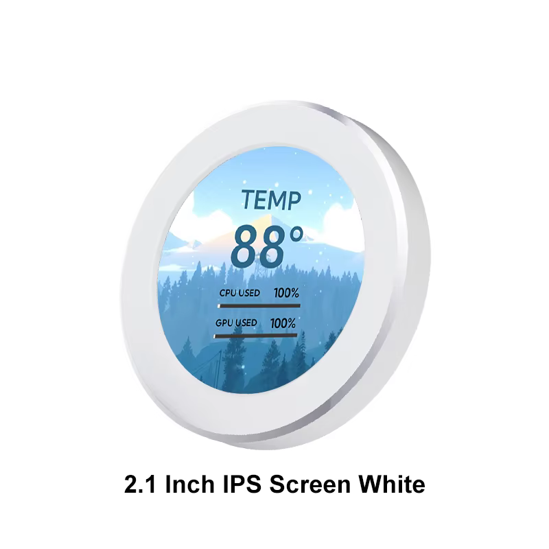 2.1 2.8 pouces IPS écran secondaire 480x480 USB refroidi à l'eau rond LCD CPU GPU RAM HDD surveillan