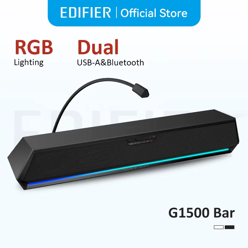 Barre de son Edifier G1500 pour ordinateur, haut-parleur 7.1 Surround Sound, Bluetooth 5.3 + connexi