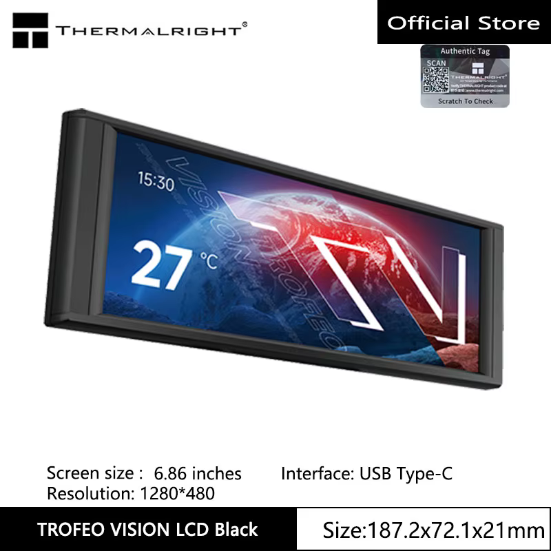 Thermalright TROFEO VISION LCD IPS écran LCD couleur, 9.16 pouces/magnétique/résolution 20*480/écran