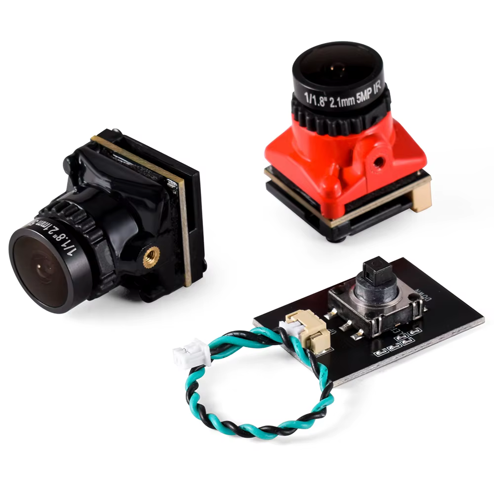 Caméra FPV 9IMOD 1800TVL 5MP 2,1 mm 1/3 coms IR bloqué ​   Sense 5V-40V NTSC/PAL avec OSD interne po