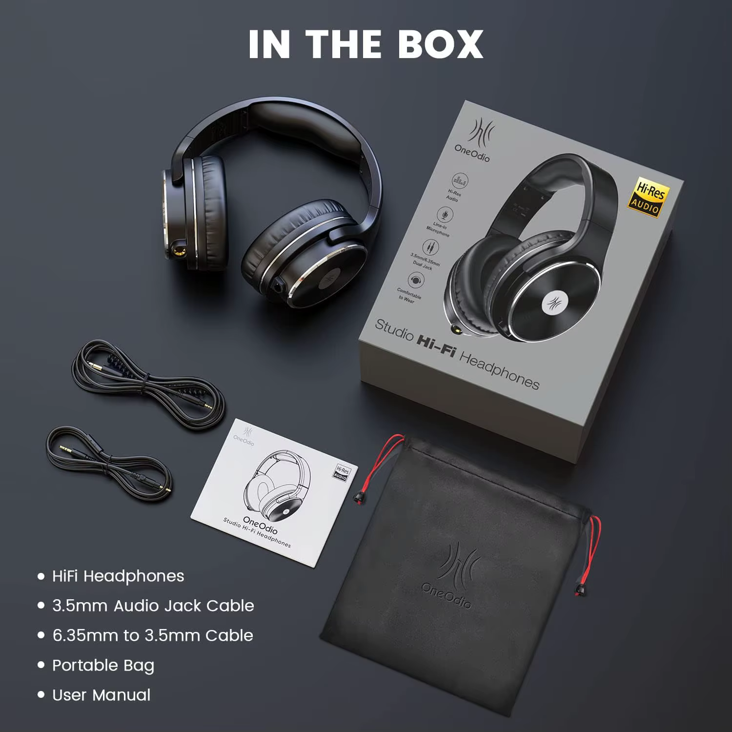 Oneodio Studio HIFI 3.5/6.35mm casque filaire moniteur professionnel casque sur l'oreille haute réso