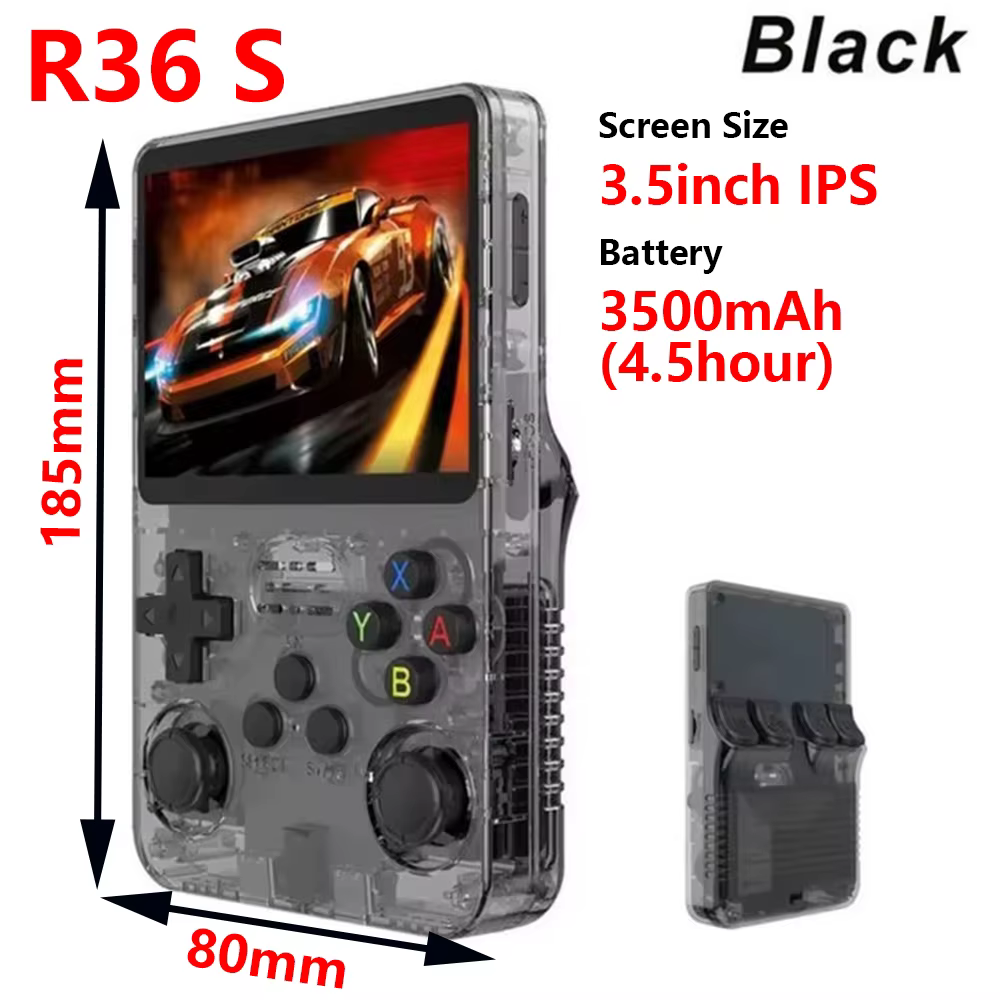 Console de Jeu Portable R36S avec Plus de 20000 Jeux, Émulateurs Rétro 64/128 Go, Écran IPS 3,5 Pouc