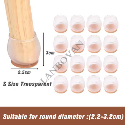 Protecteur de sol pour pieds de chaise en silicone amélioré, 16 pièces, coussinets de pieds antidéra