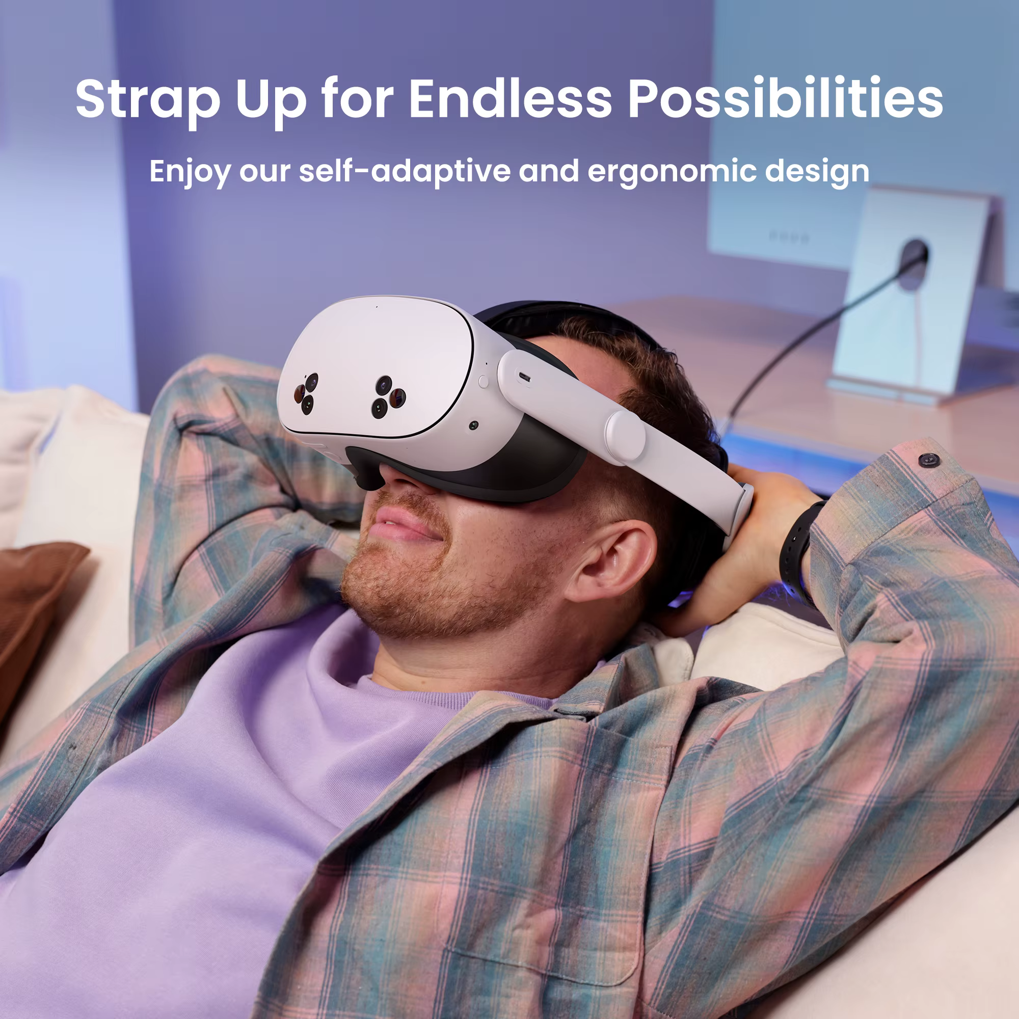 KIWI design K4 sangle de tête confortable Compatible avec Quest 3/Quest 3S Elite Strap VR accessoire