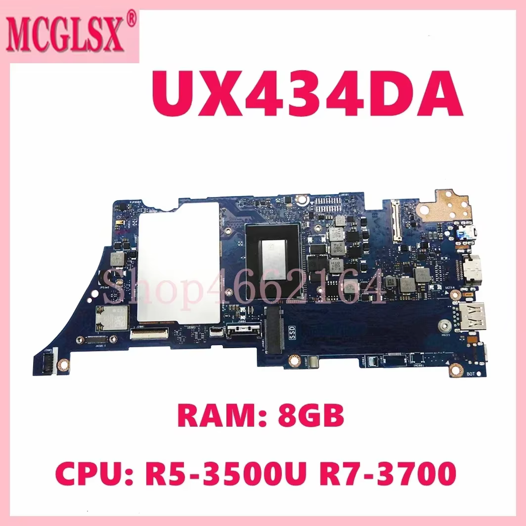 Carte mère UX434DA pour ASUS Zenbook 14 UM433D UX434DA UX434D UM433, avec processeur R5-3500U R7-370